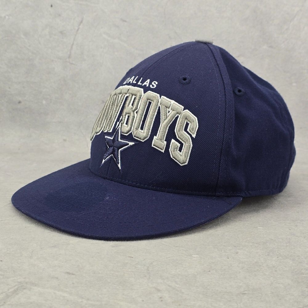 Vintage Dallas Cowboys Mitchell & Ness Cap 7 1/2 NFL Raised Script Logo Wool Hat - Picture 2 of 15